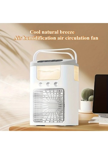 Motion003 Pembe 3 Renk Secenekli Usb Nemlendirici Fan Tasinabilir Mini Sogutucu Ofis Seyahat Icin