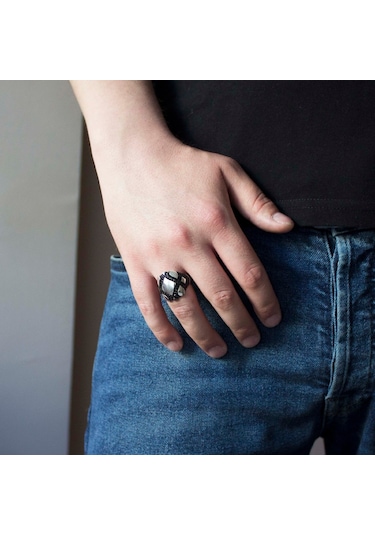 925 Ayar Gümüş Mikro Taş Işlemeli Modern X Tasarım Yüzük