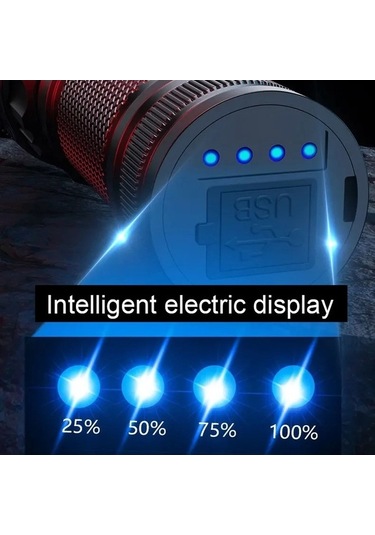 Ebitda Yüksek Parlaklık Lazer El Feneri, Teleskopik Zoom, Uzun Menzilli, Açık Hava Kamp El Feneri Çok Renkli