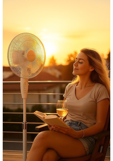 Girist Gr30 Merkür 3 Kademeli Ayaklı Vantilatör 40 Cm Beyaz