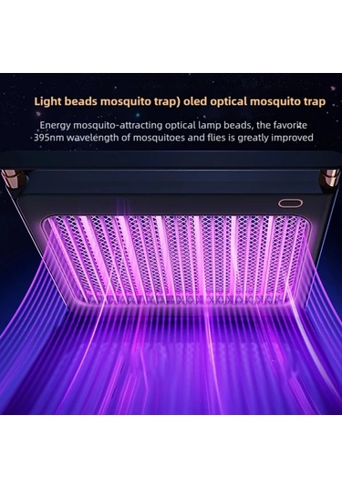 Xuweiwei Usb Şarj Edilebilir Sivrisinek Öldürücü Lamba Koyu Siyah 1200mah Taşınabilir Stand Asma Tasarımı İç Mekan Seyahat Kamp İçin