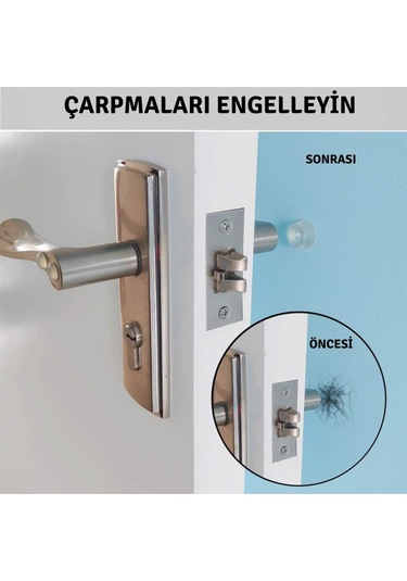6 Adet Yapışkanlı İz Bırakmaz Silikon Kapı Tamponu Kapı Stoperi Çok Amaçlı Kullanım Mobilya Koruma Çok Renkli