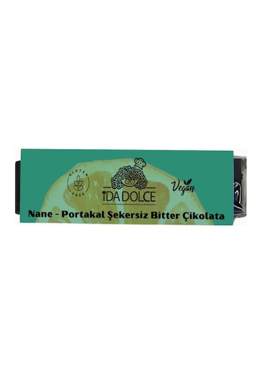 Dolcida Nane Portakal Şekersiz Bitter Çikolata 20gr-3362