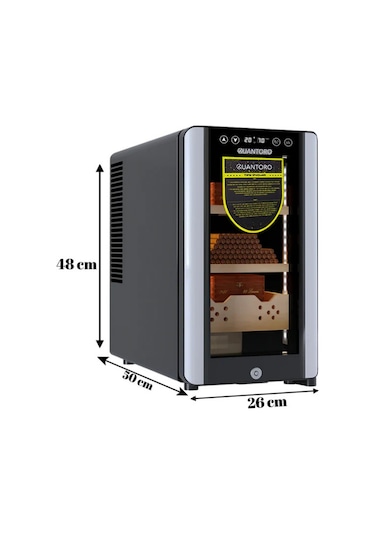 Quantoro Qcc-39 Elektronik Nemlendirme & Soğutmalı Siyah Puro Dolabı - Qtr-007