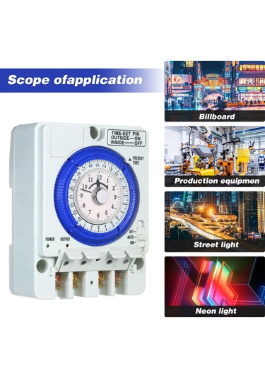 Dofolink Mekanik Zamanlayıcı Tb388 - 15 Dakika Minimum Ayar, 24 Saat Döngü, Akıllı Cihaz Kontrolü, Pil İle Teslim