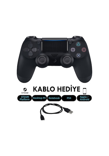 Electrima Doubleshock 4 Kablosuz Titreşimli Oyun Kolu Ps4 Siyah