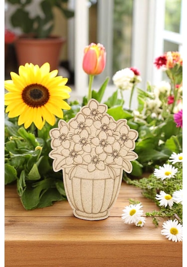 Ev-okul Etkinliği Ahşap Puzzle 4'lü Boyama Seti, 12 Renk Boya Ve