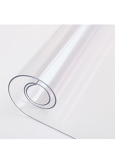 Şeffaf Yumuşak Cam Masa Örtüsü Ev Su Geçirmez Masa Örtüsü Pvc Masa Mat, Kalınlık: 1mm, Boyut: 80x135cm Şeffaf