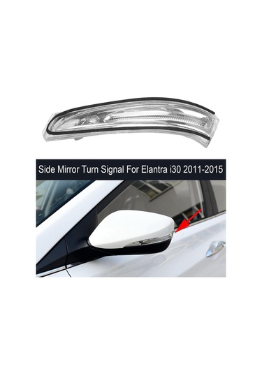 Shineyee 2012-2016 Hyundai Elantra Sol Yanak Beyaz Led Sinyal Lambası - Yüksek Kalite Abs Malzeme, 87614-3x000