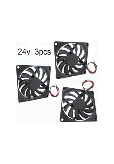 8cm 8010 Dc 5v 12v 24v Soğutma Fanı Fırçasız Reprap 3d Yazıcı Parçaları Dc Soğutucu 80x80x10mm Plastik Fan 2pin 8010 24v 3pcs