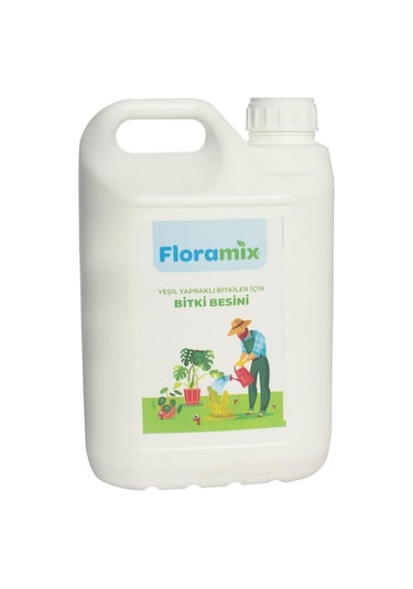Floramix Yeşil Yapraklı Bitkiler İçin Solucan Gübreli Bitki Besini - Vitamini 5 L