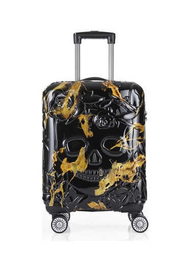 Ççs 5217 Kuru Kafa Polikarbon 3 Lü Valiz Seti-alevli Siyah