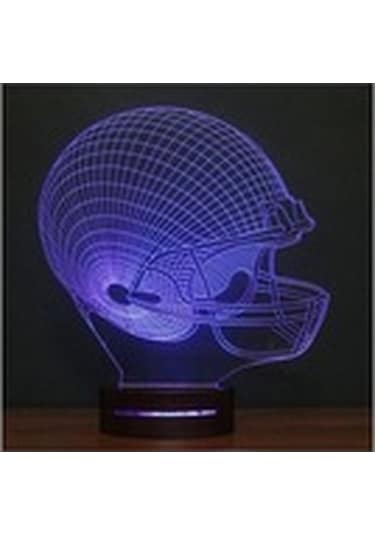 16 Renk Kumandalı Kask Model 3D Led Lamba