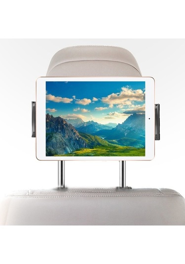 Fortunelane Siya Araba Arka Koltuk Tutucu - Çift Kollu 360 Döner - 5-11 İnç Evrensel - Katlanabilir Abs+alüminyum