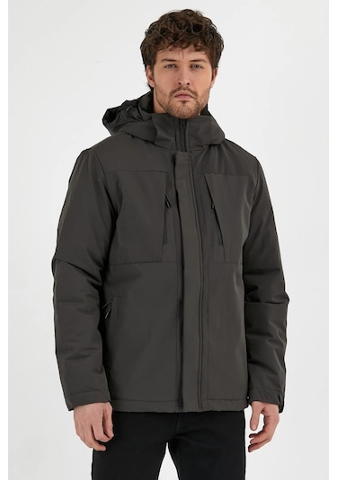 Erkek H Winter Jacket M - Antrasit Siyah