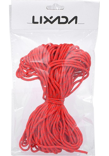 Reedark 20m Yansıtıcı Kamp İpi - 55kg Dayanıklı, 7 Renk Seçeneği İle Açık Hava Etkinlikleri İçin Kırmızı