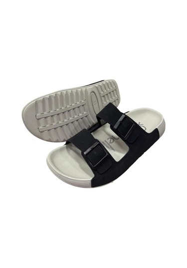 United Colors Of Benetton Çift Bantlı Anatomik Erkek Terlik Siyah