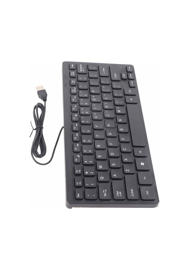 Yuntech01 Küçük Boylu Dayanıklı Usb Klavye - Abs Malzeme, 1.1m Kablolu, 10m Tuş Ömrü, Masaüstü Boşluk Tasarrufu, Bilgisayar Uyumlu