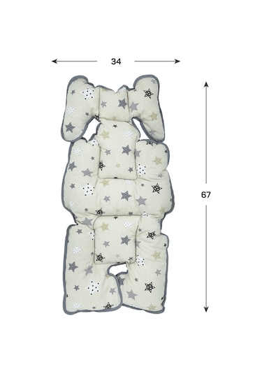 Ezh Collection 8010 Puset ve Oto Koltuğu Minderi Krem