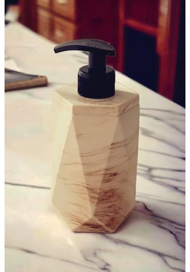 Marble Bej Serisi Beton Sıvı Sabunluk Gri