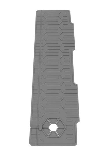 Vkemall 60cm Uzunluklu Silikon Lavabo Matı, Çift Taraflı Kullanım, Su Tükenmesini Engeller, Ev & Banyo İçin, Gri Gri