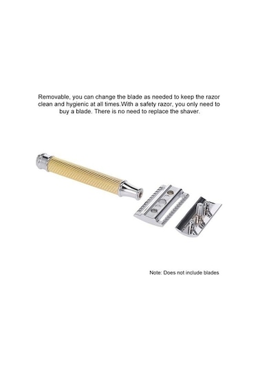 Ulzyvf Klasik Kenarlı Jiletli Tıraş Makinesi, Çift Ayarlanabilir Altın Bm
