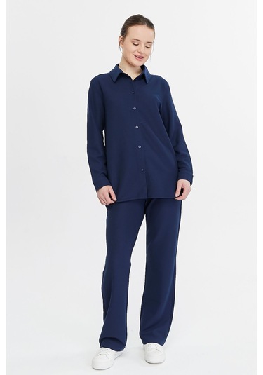 Bella Dossi Waffle Kumaş Kadın Takım Indigo İndigo