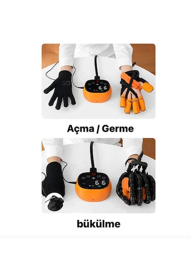 Isıtmalı El Egzersiz Rehabilitasyon Robot Eldiven Çift El