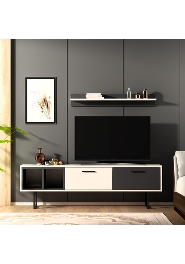 Enna Tv Ünitesi Beyaz Antrasit