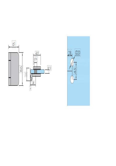 Cam Kapı Kollu Kilit, Cam Kapı Kilidi, Rondo Kapı Kolu, Alm. Karş
