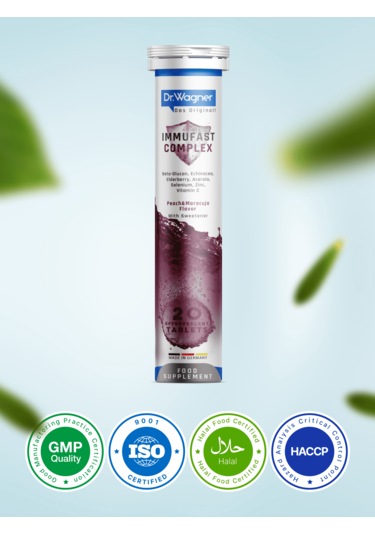 Dr. Wagner Immufast Complex Ekinezya Ve Karamürver Besin Desteği 20 Efervesan Tablet