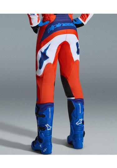Alpinestars Fluid Grid Off-road Motosiklet Pantolonu Oranj Mavi Beyaz