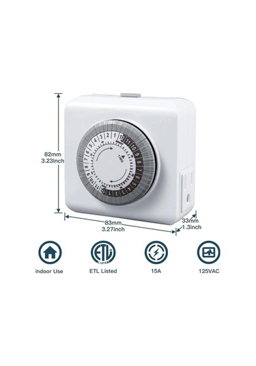 Pazly Zamanlayıcı Suntek Soketi Saat Mini Işıklar Ev Aletleri 24 Fd