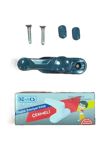 Pencere Emniyet Mandalı Kilidi Çocuk Kilidi Çekmeli Plastik Antgr