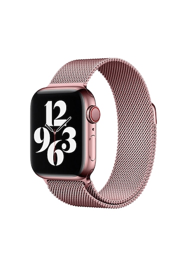 Apple Uyumlu  Watch  9/8/7/6/se Milanese Metal Hasır Kordon 42/44/45 MM