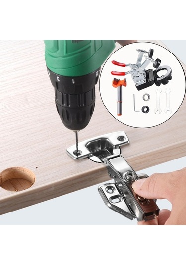 Danrimaoyi Ev Marangoz Için Menteşe Deliği Bulucu Jig 35mm Açık