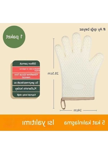 Tongxida Merhaba Beyaz Anti-sıcak Yalıtımlı Eldiven Mutfak Mikrodalga Fırın Fırın Dayanıklı Silikon Kaymaz Kalınlaştırılmış El Beyaz