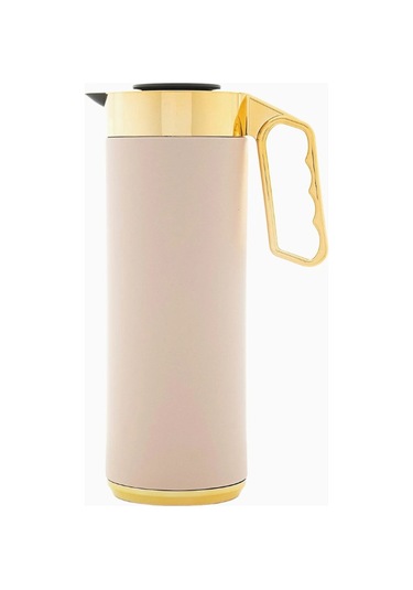Roomours Cylinder Thermos 1l Matt Paslanmaz Çelik Çift Katmanlı Termos Termoslar Gold Matt 3