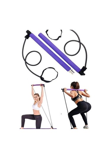Portatif Çubuklu Direnç Lastiği Egzersiz Aleti Çok Renkli