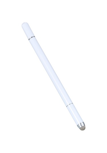 Maiyame 3'lü Metal Dürtü Kalemi - Disk+iletken Kumaş Ucu+neutral Kalem, 180 Eğimli Uç, Hassas Dokunmatik, İos/android Uyumlu, Beyaz