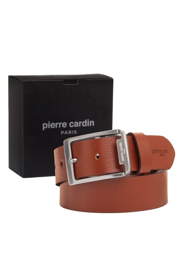 Pierre Cardin Deri Erkek Kemer En 4 Cm Pc-3100 Taba