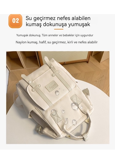 Hafif Seyahat Sırt Çantası Anne Çantası-pembe Pembe
