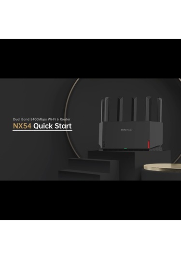H3c Magic Nx54, Dual Band, Wifi 6, 5400mbps, 4port Gigabit, 6ad Anten, Masaüstü, Router, Access Poin