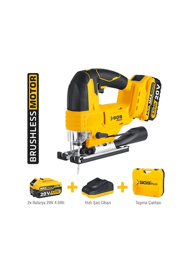 Akülü Dekupaj Testere / 20 Volt / 4 Ah / Kömürsüz