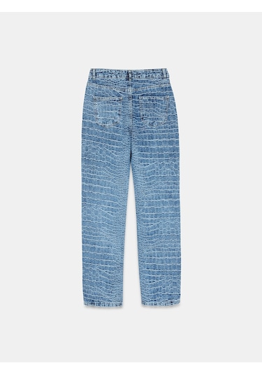 Dilvin 72095 %100 Pamuk Straight Jean-mavi Mavi
