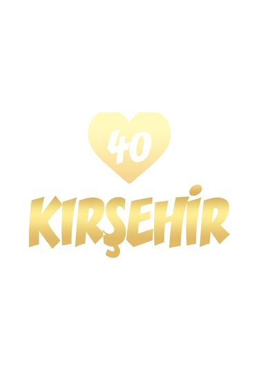 Kalpli 40 Kırşehir Araba Sticker 17x17 Cm Gold