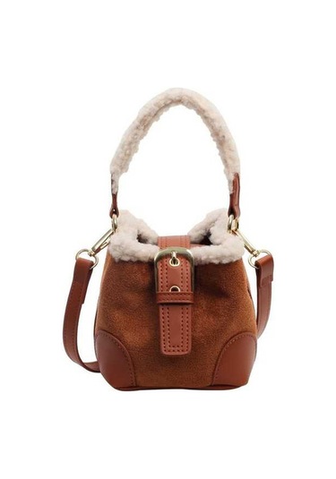 Didadodo Maillard Süet Vintage Tote Çanta-kahverengi, Klasik Stileyle Renklendirilmiş Kahverengi