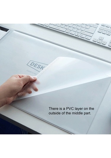 Lemestar Ofis Ve Ev Kullanıma Uygun 70.5x32cm Su Geçirmez Çok Fonksiyonlu Masa Padı - Gri Cüzdan, Takvim Ve Ölçek Özellikleriyle