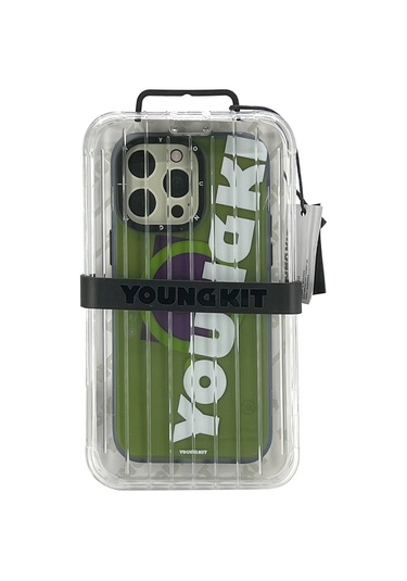 Youngkit - İphone 15 Pro Uyumlu Binfen Arka Koruma Kılıf - Yeşil Yeşil