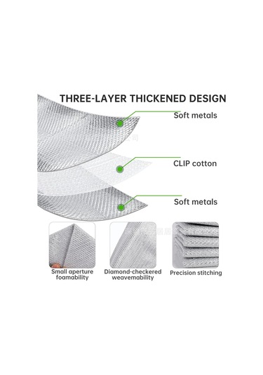 Youmex Mutfak Temizlik Paspası 3 Katlı Çelik Ipli 20x20 Cm 10 Adet Kırılmaz Dayanıklı Temizleme Bezi Diğer